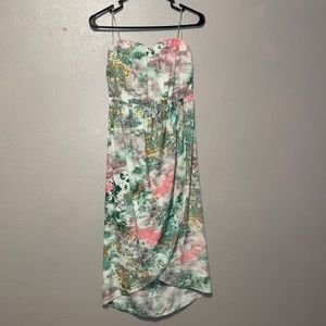 Brand New Lush Strapless Floral Print Dress